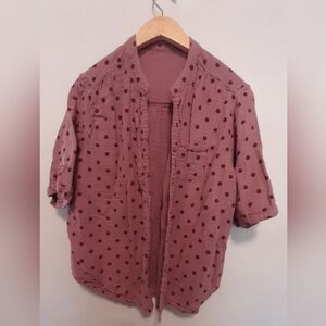 Polka Dot Lightweight Men’s Jacket - Dusty Rose
